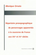 Répertoire prosopographique de personnages apparentés à la couronne de France aux XIV<sup>e</sup> et XV<sup>e</sup> siècles