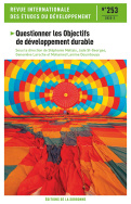 Questionner les Objectifs de développement durable