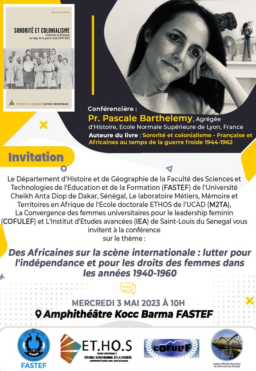 Invitation à la conférence de Pascale Barthélémy sur le thème 