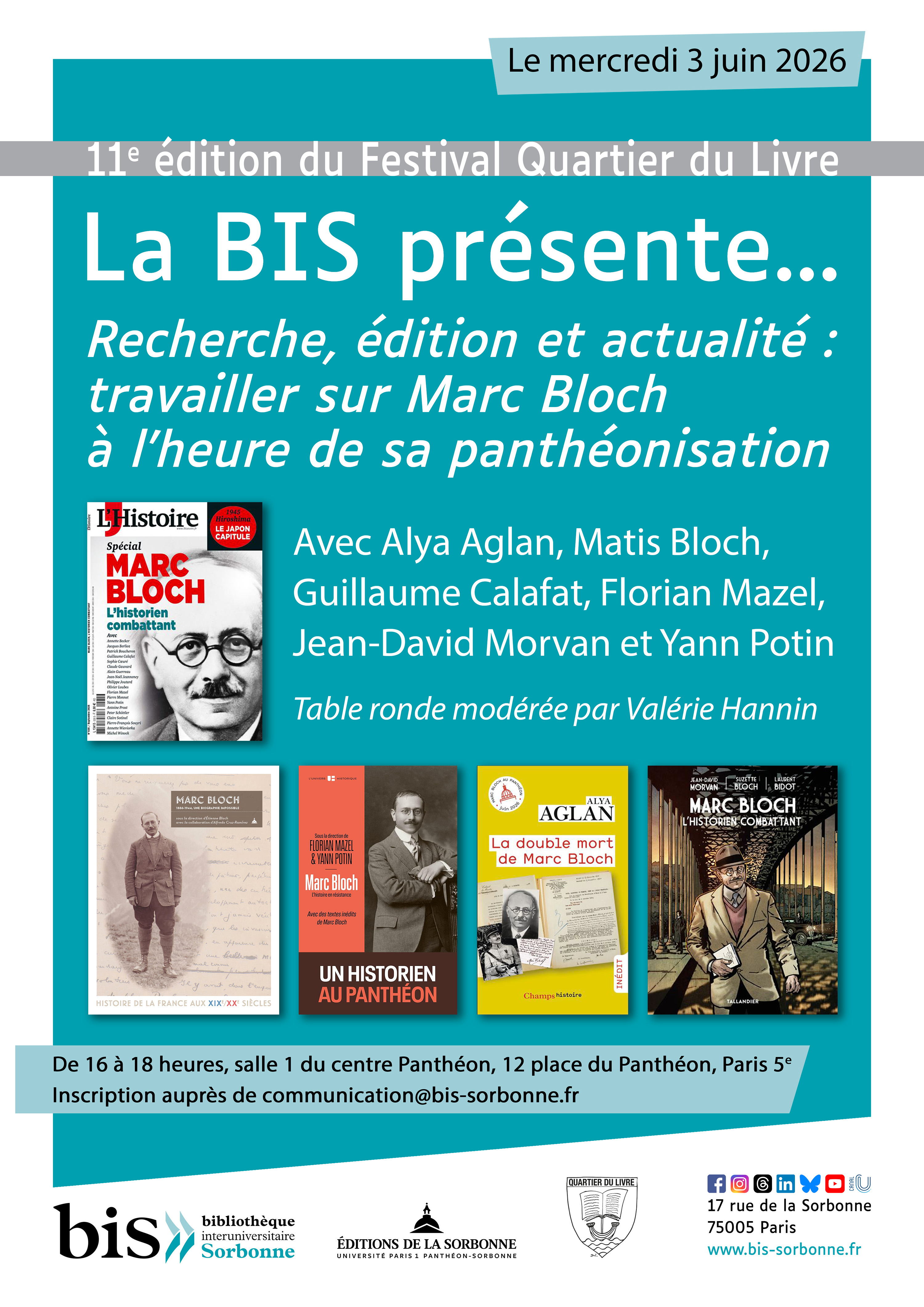 La BIS présente... Recherche, édition et actualité : travailler sur Marc Bloch à l'heure de sa panthéonisation