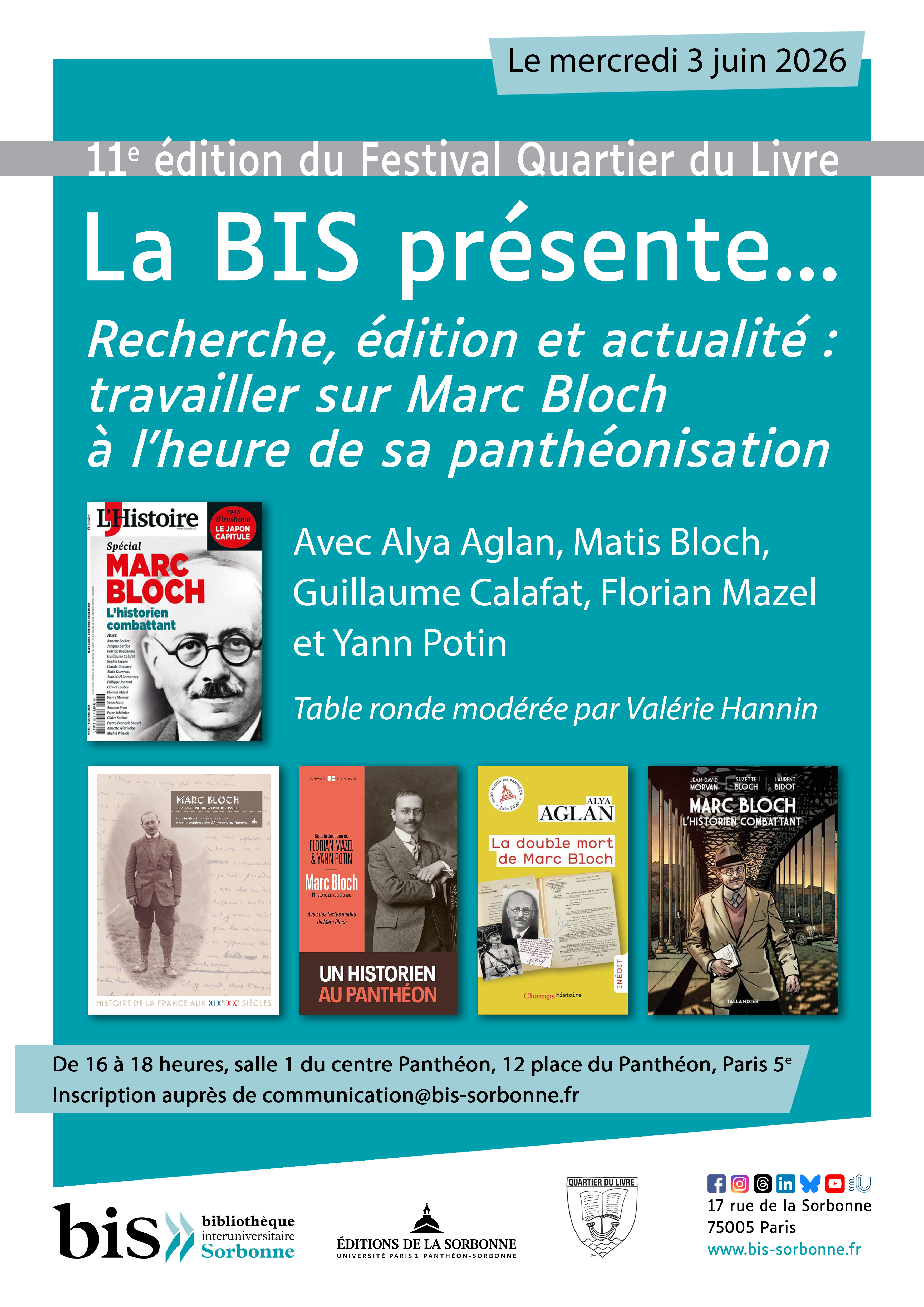La BIS présente... Recherche, édition et actualité : travailler sur Marc Bloch à l'heure de sa panthéonisation